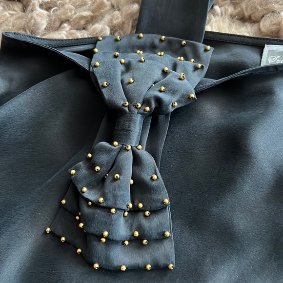 Seventy Two Changes Black Silk Top Size 6 - Picture 2 of 4